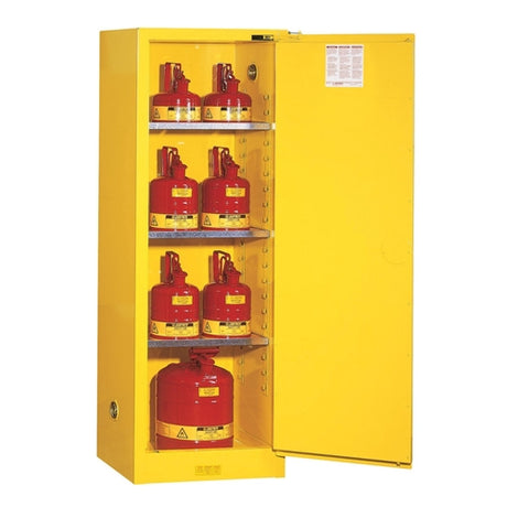 Justrite 892220 65"x23.25"x18" Slimline Styled Sure-Grip EX Safety Cabinet