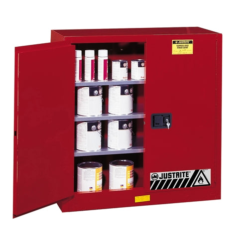 Justrite 893011 44"x43"x18" Sure-Grip EX Safety Cabinet for Combustibles