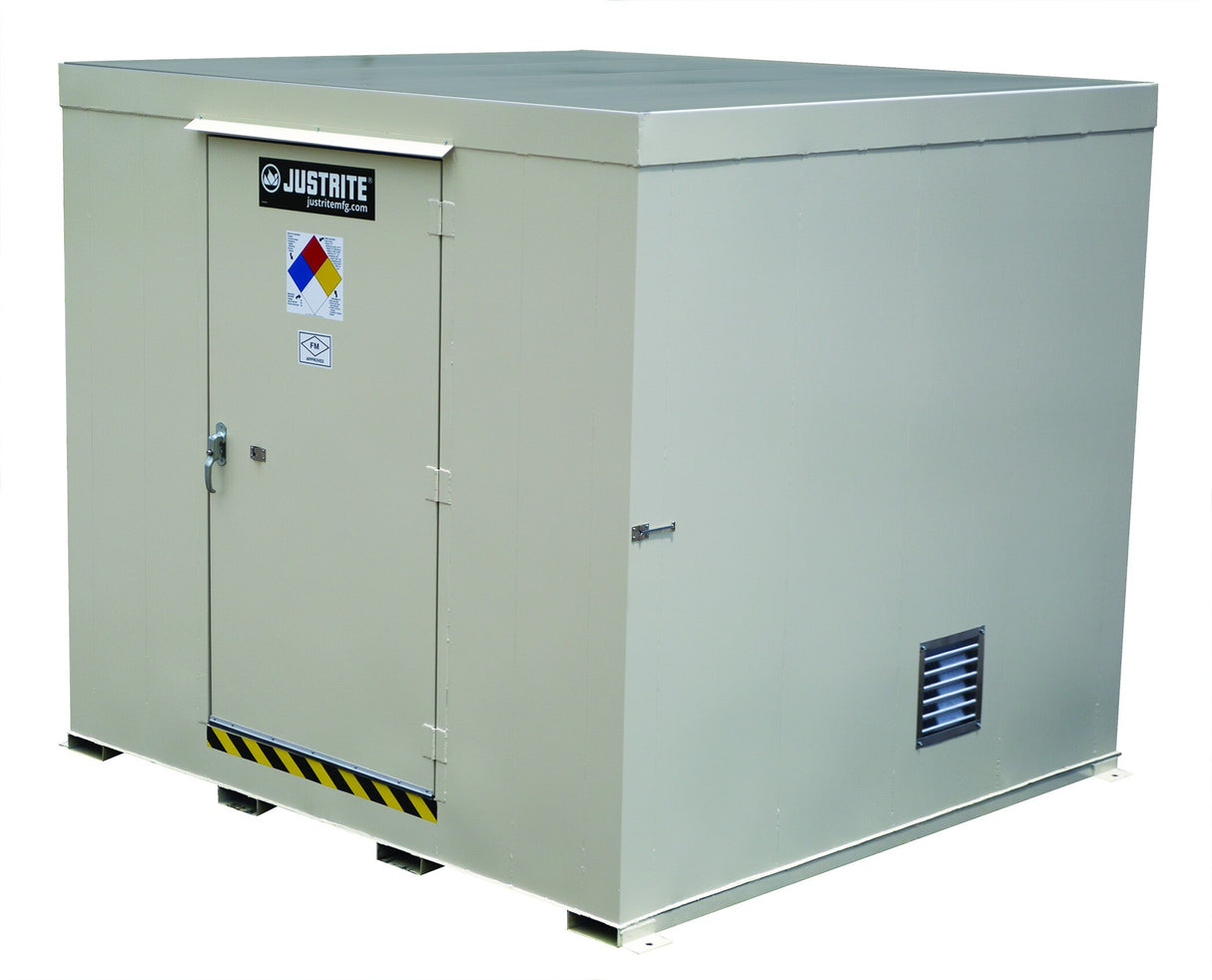 Justrite 911160 16-Drum, Non-Combustible Outdoor Safety Locker - 2