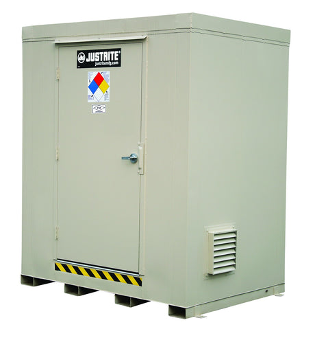 Justrite 912060 6-Drum, 2 Hour Fire-Rated Outdoor Safety Locker