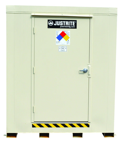 Justrite 913090 9-Drum, 4 Hour Fire-Rated Outdoor Safety Locker