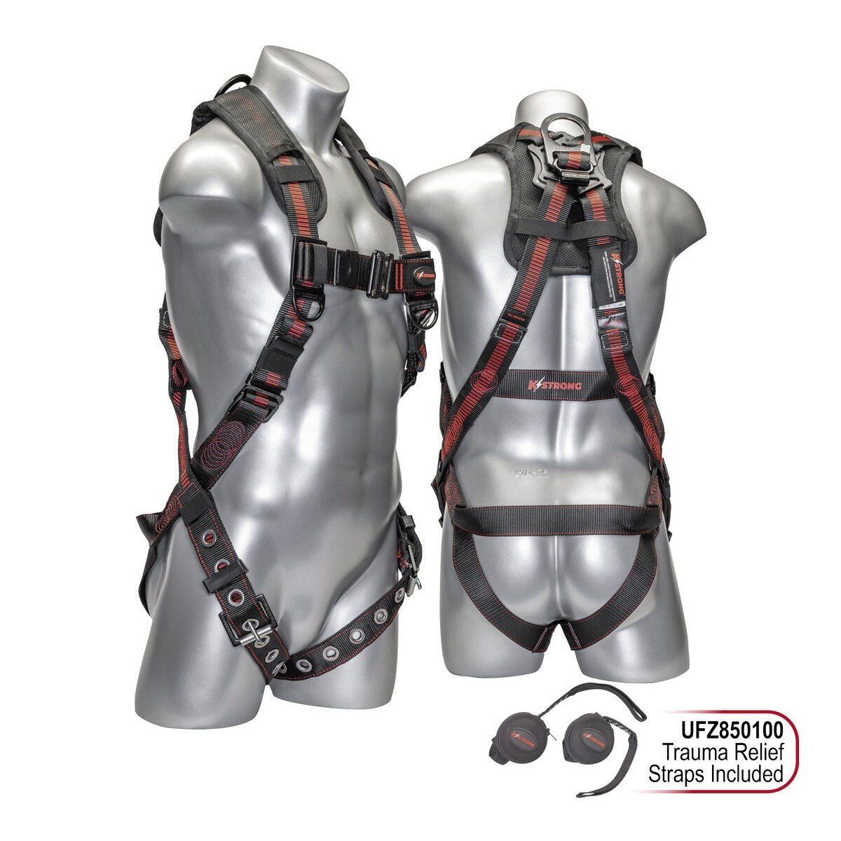 KStrong UFH15201GQ(XL-2XL) Kapture Elite Plus 5 Point Full Body Harness with Dorsal D Ring ANSI - 2