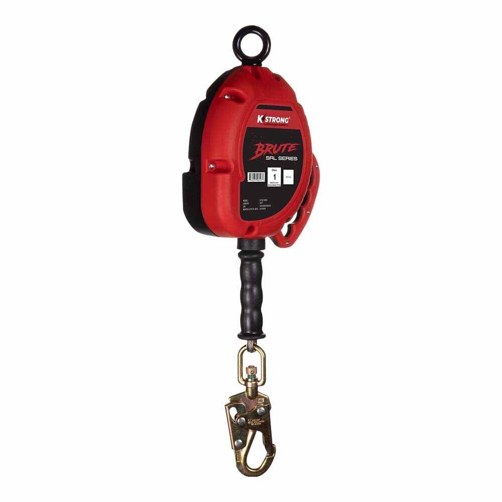 KStrong UFS310030 30 ft. Galvanized Steel Cable SRL with Snap Hook, Carabiner, Tagline - 4