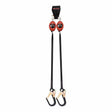 KStrong UFS316106LD BRUTE Backer LE Dual 8.5 ft. Cable SRL with Aluminum Rebar Hooks