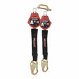 KStrong UFS390006D Dual 6 ft Arc Flash SRL Steel Snap Hooks ANSI Class 1
