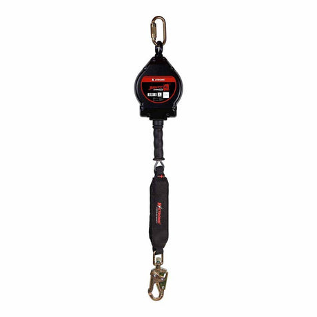 KStrong UFS480020L 20 ft Aluminum Housing Cable SRL, Swivel Snap Hook, Carabiner, Tagline, LE Rated