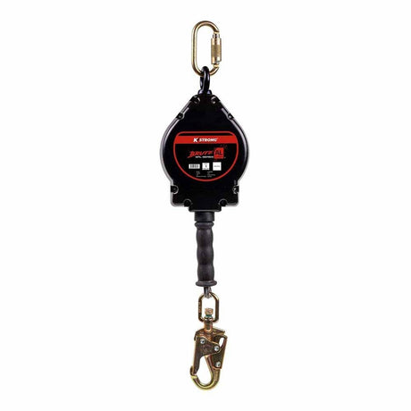 KStrong UFS480020 20 ft Aluminum Cable SRL with Swivel Snap Hook & Carabiner