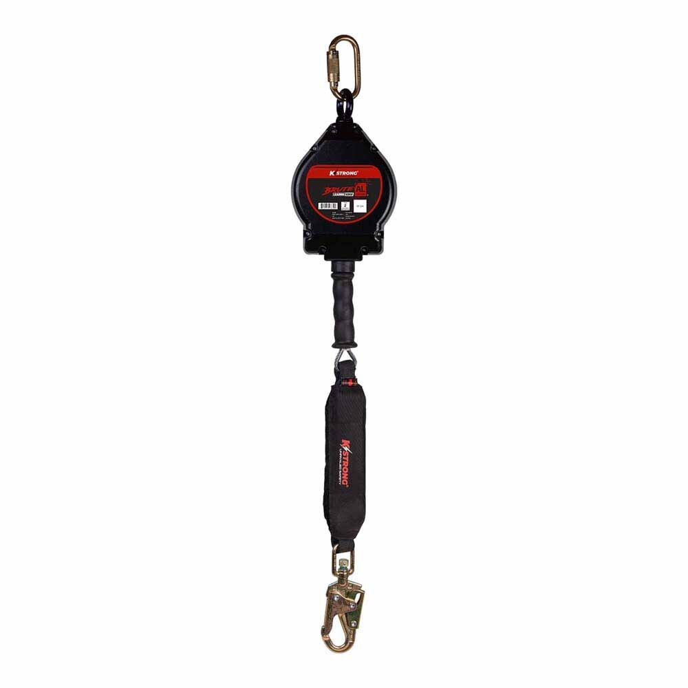 KStrong UFS480025L 25 ft Aluminum Cable SRL, Swivel Snap Hook, Carabiner, LE Rated