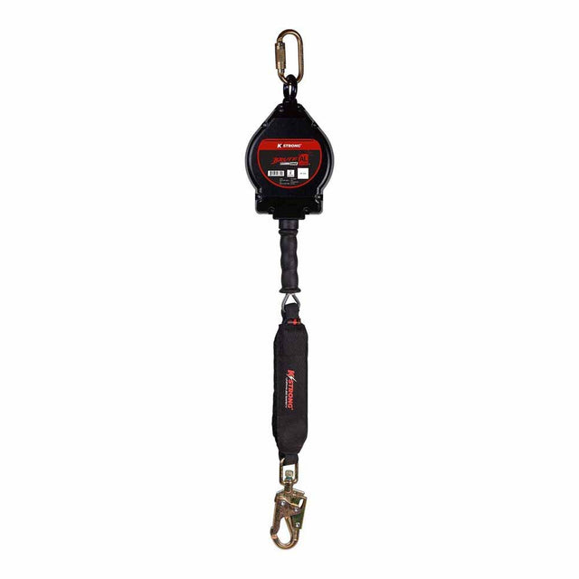 KStrong UFS480025L 25 ft Aluminum Cable SRL, Swivel Snap Hook, Carabiner, LE Rated