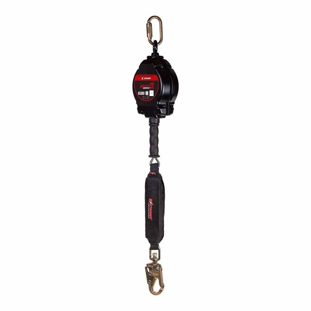 KStrong UFS480025L 25 ft Aluminum Cable SRL, Swivel Snap Hook, Carabiner, LE Rated - 3