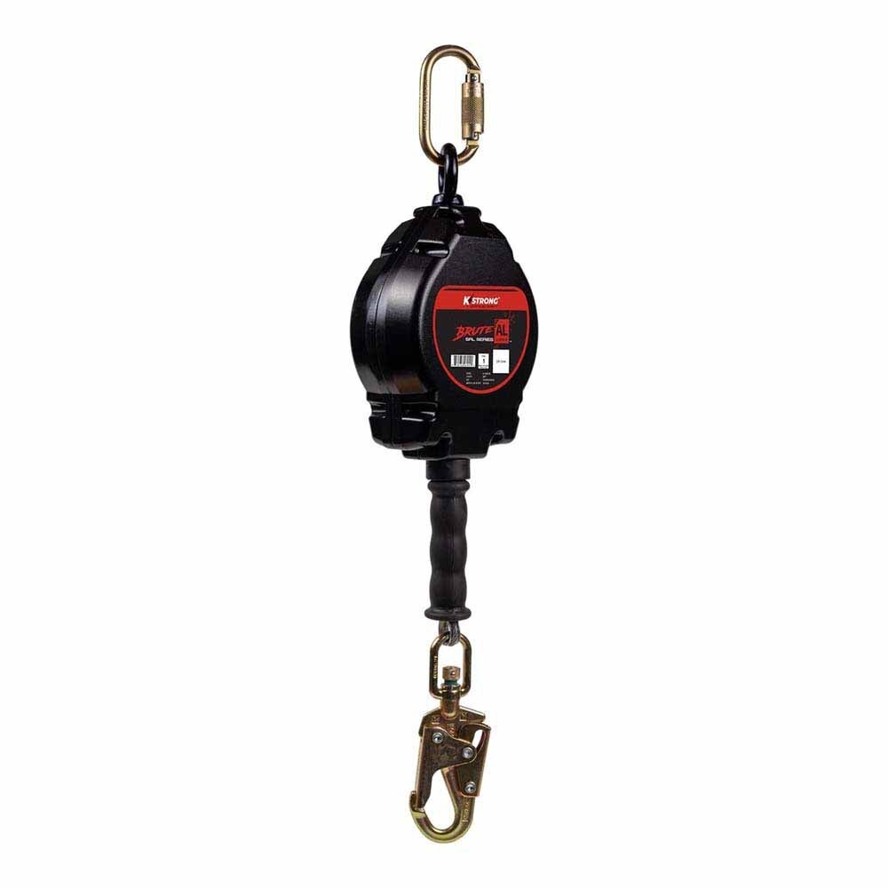 KStrong UFS480030 30 ft Aluminum Cable SRL with Snap Hook & Carabiner - 3