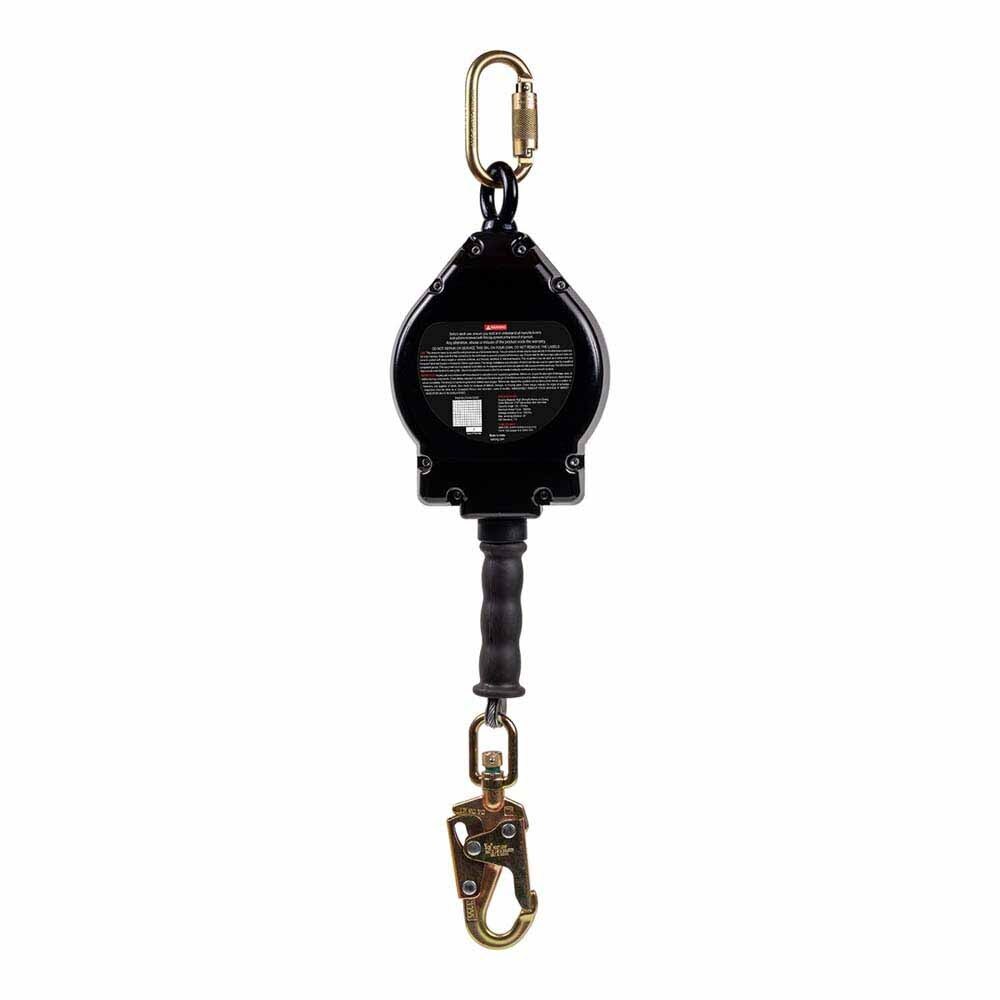 KStrong UFS480030 30 ft Aluminum Cable SRL with Snap Hook & Carabiner - 5