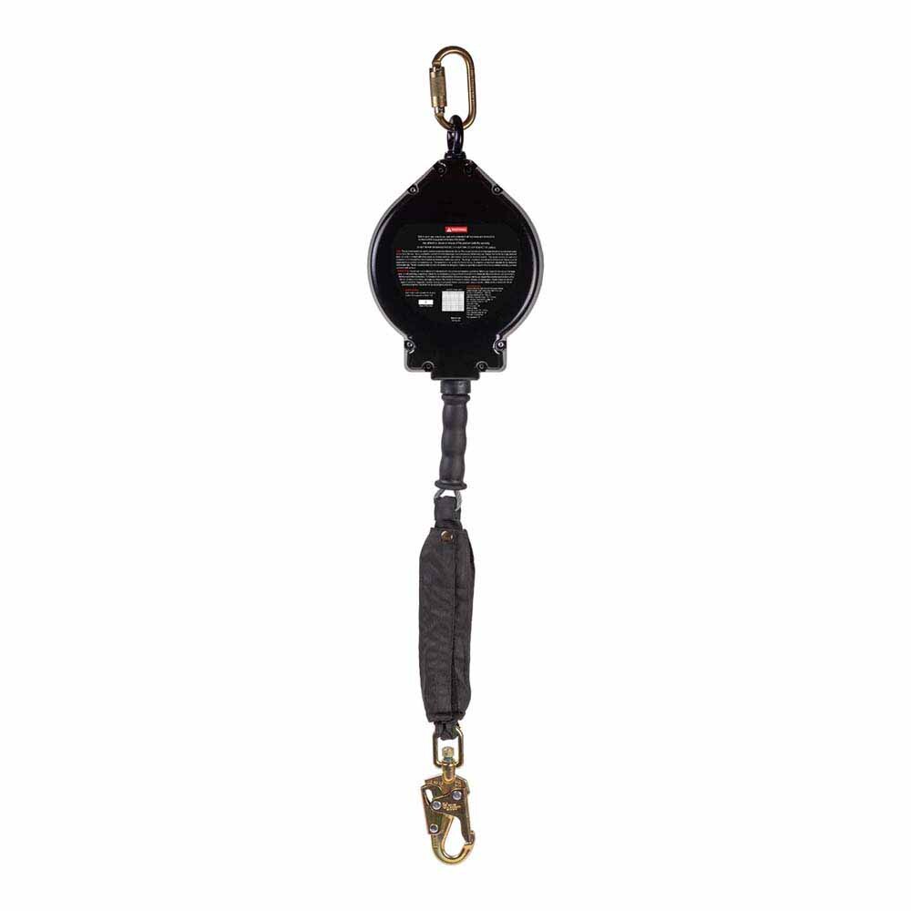 KStrong UFS480050L 50 ft Aluminum Housing Cable SRL, Swivel Snap Hook, Carabiner, Tagline, LE Rated - 2