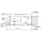 Karp 6MS 6" x 6" Stainless Steel Flush Access Door for All Surfaces - 2