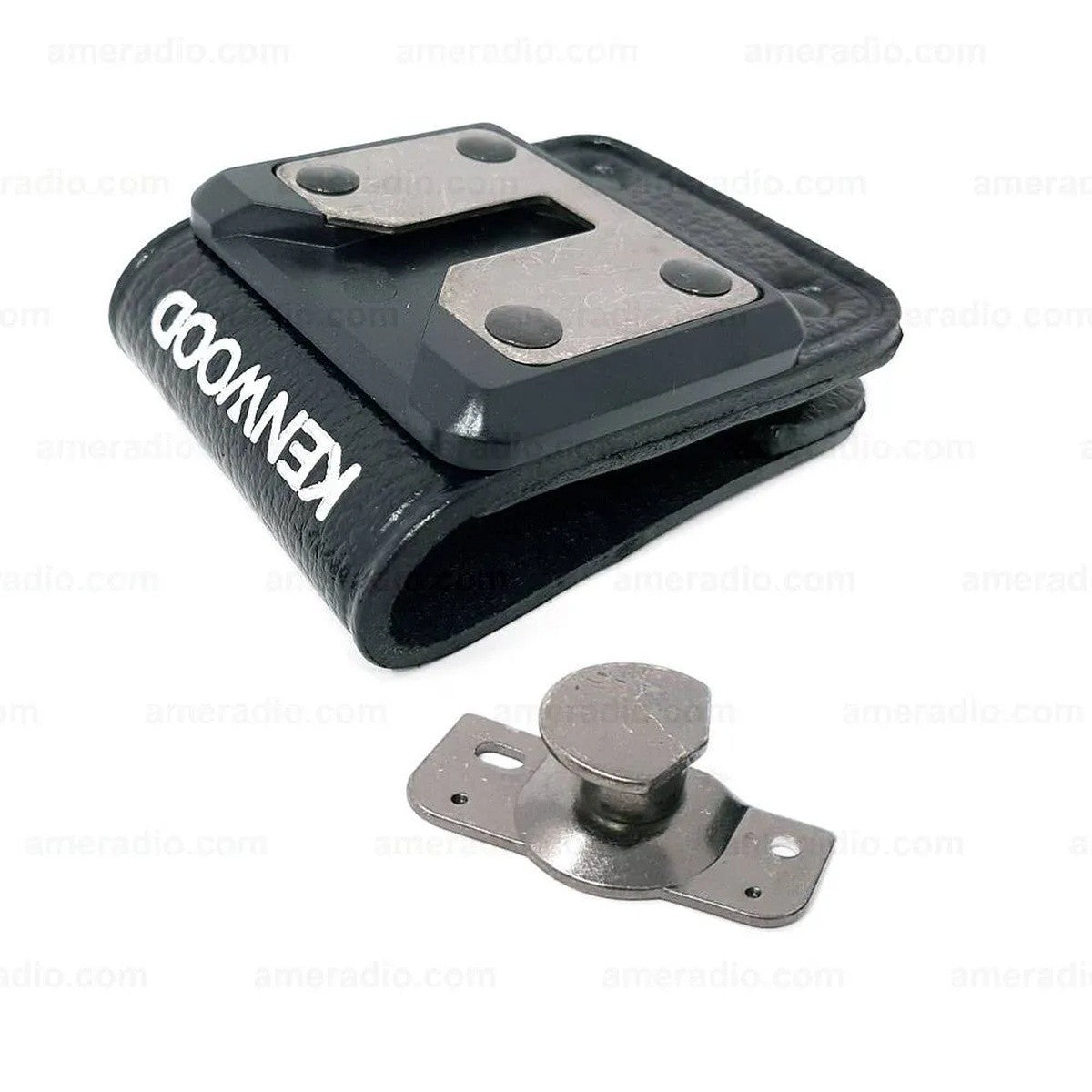 Kenwood KBH-8DS Leather Swivel Belt Loop with Portable D-Stud Attachment