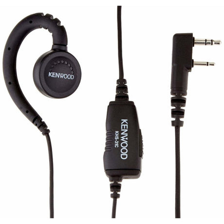 Kenwood KHS-31C "C" Ring Ear Hanger with In-Line PTT & Mic (KHS-31 In-replacement OCT 2015)