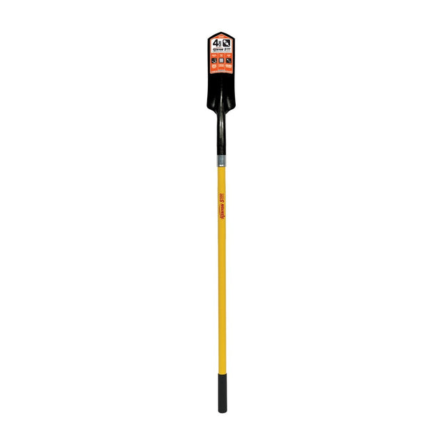 Kenyon 89084 4" Trenching Clean Out Shovel with 48" Fiberglass Handle 14 Gauge
