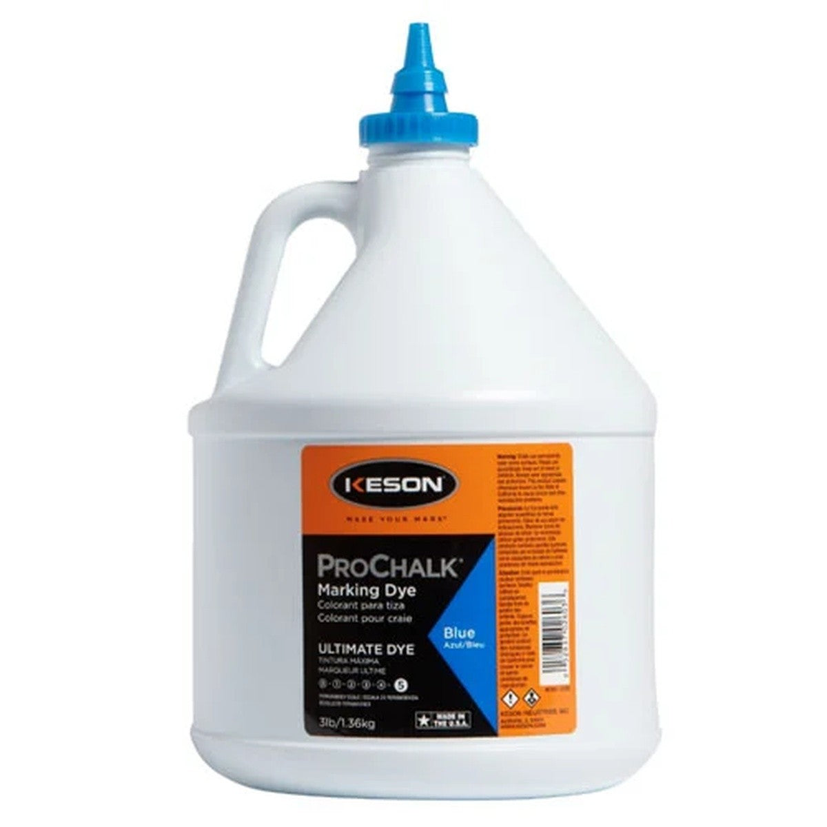 Keson 103BD ProChalk Ultimate Dye Blue Marking Chalk Dye 3 lb Bottle