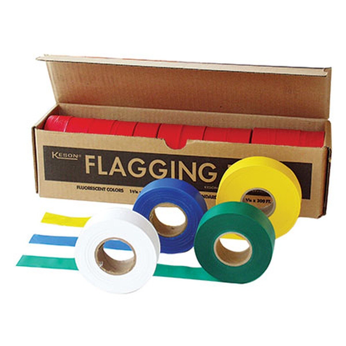 Keson FTY Yellow Flagging Tape 1.1875" x 300 '