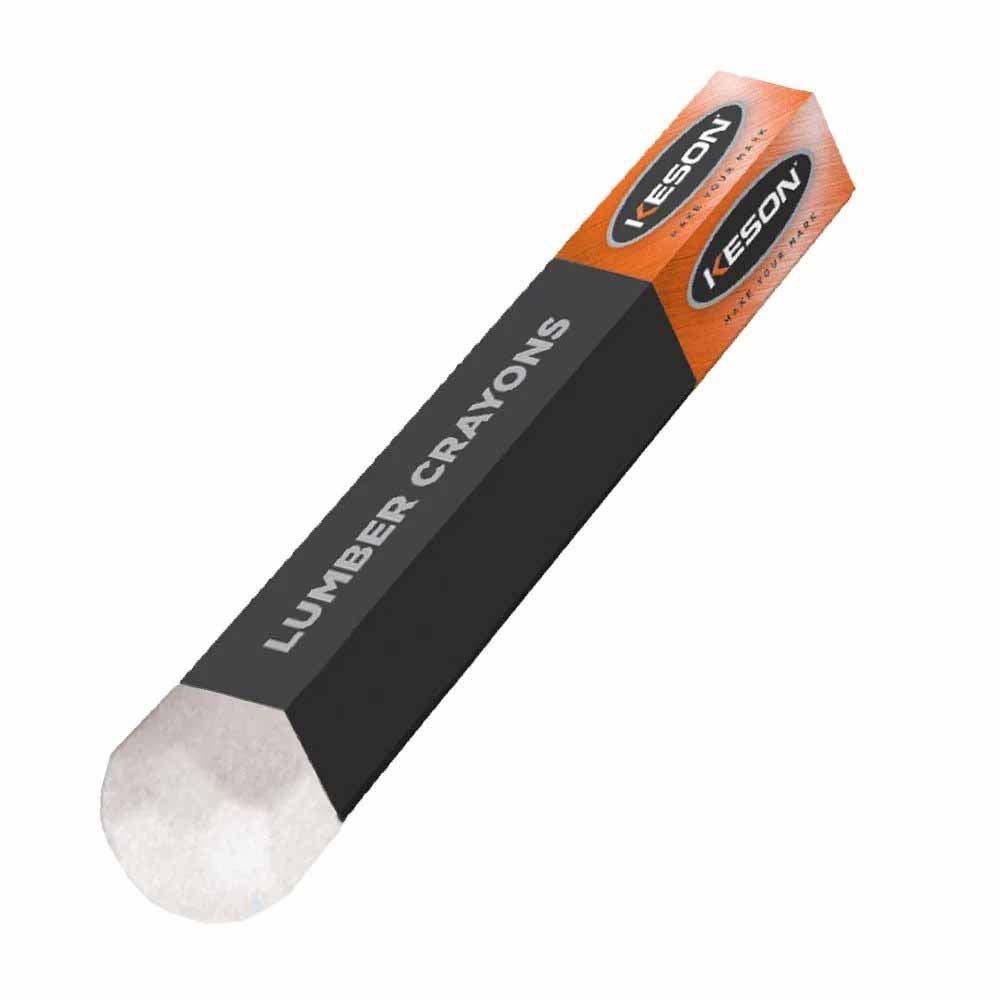 Keson LCWHITE Hard Lumber Crayon, White, 0.318 in Dia x 5 in (1 Pack)