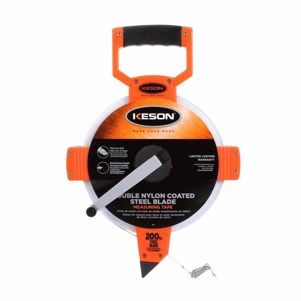 Keson NR18200 Standard Rewind 200'ft,in,1/8 Hook End - 2