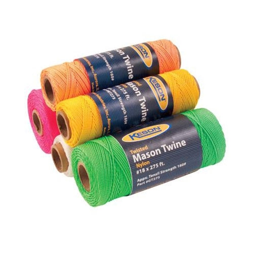 Keson PT545 #18 Twisted Nylon Mason Line (Pink)- 545 ft