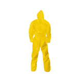Kimberly Clark 09814KC2 A70 Chemical Splash Protection Coverall with Hood Yellow XL - 2
