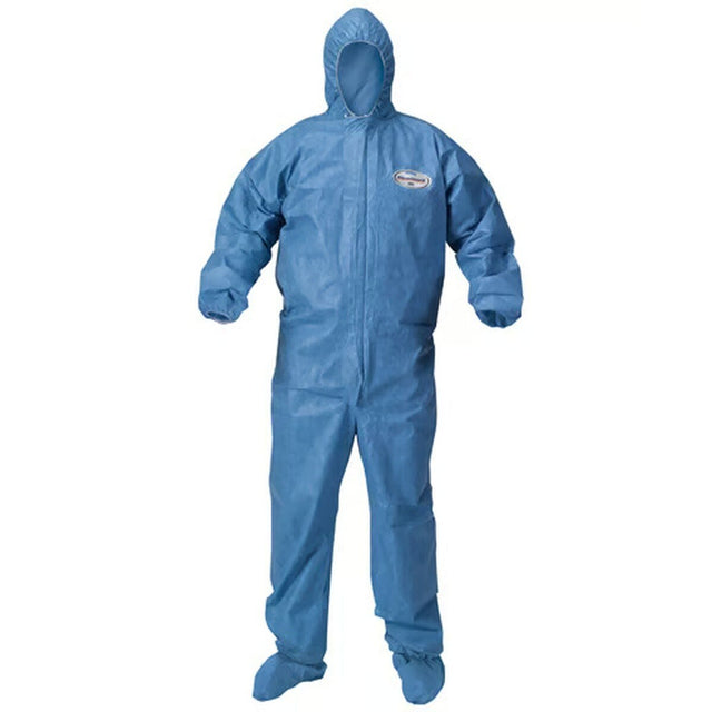 Kimberly Clark 45097 Blue Polypropylene Disposable Coverall with Hood and Boots 4X Large