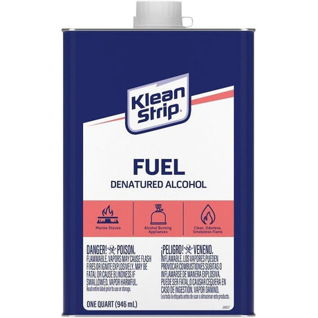 Klean Strip QSL26W Denatured Alcohol 1 Quart Cleaner and Marine Stove Fuel (6 Pack)