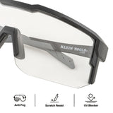 Klein 03000 Blade Clear Lens Safety Glasses with Anti-Fog Scratch-Resistant Lens (1 Pack) - 2
