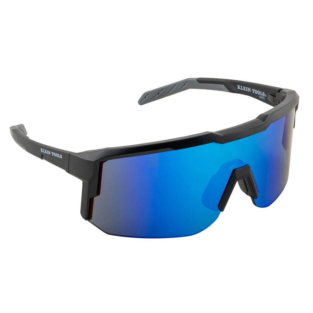 Klein 03002 Polarized Blade Safety Glasses with Blue Mirrored Lens and Anti-Fog Scratch Resistant Coating (1 Pair)