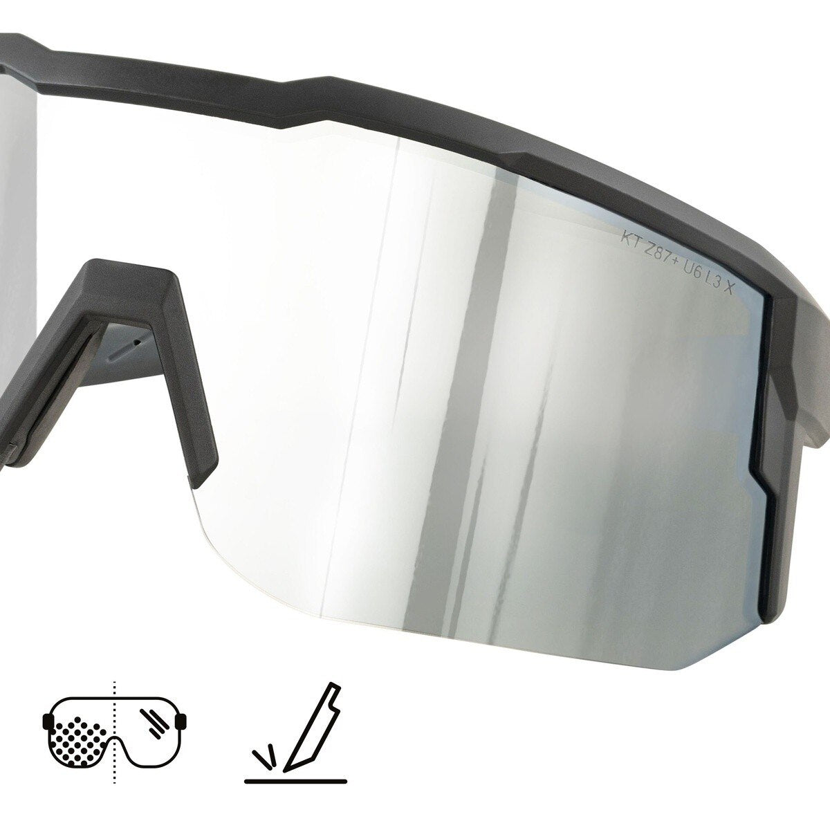 Klein 03003 Polarized Blade Safety Glasses with Silver Mirror Lens (1 Pack) - 2