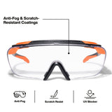 Klein 03006 Over-The-Glasses Safety Glasses with Clear Anti-Fog Scratch-Resistant Lens (1 Pack) - 2