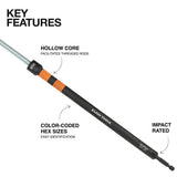 Klein 10916PNDC 9/16 Inch Magnetic Color-Coded Power Nut Setter, 10 Inch Hollow Core Impact Rated - 2