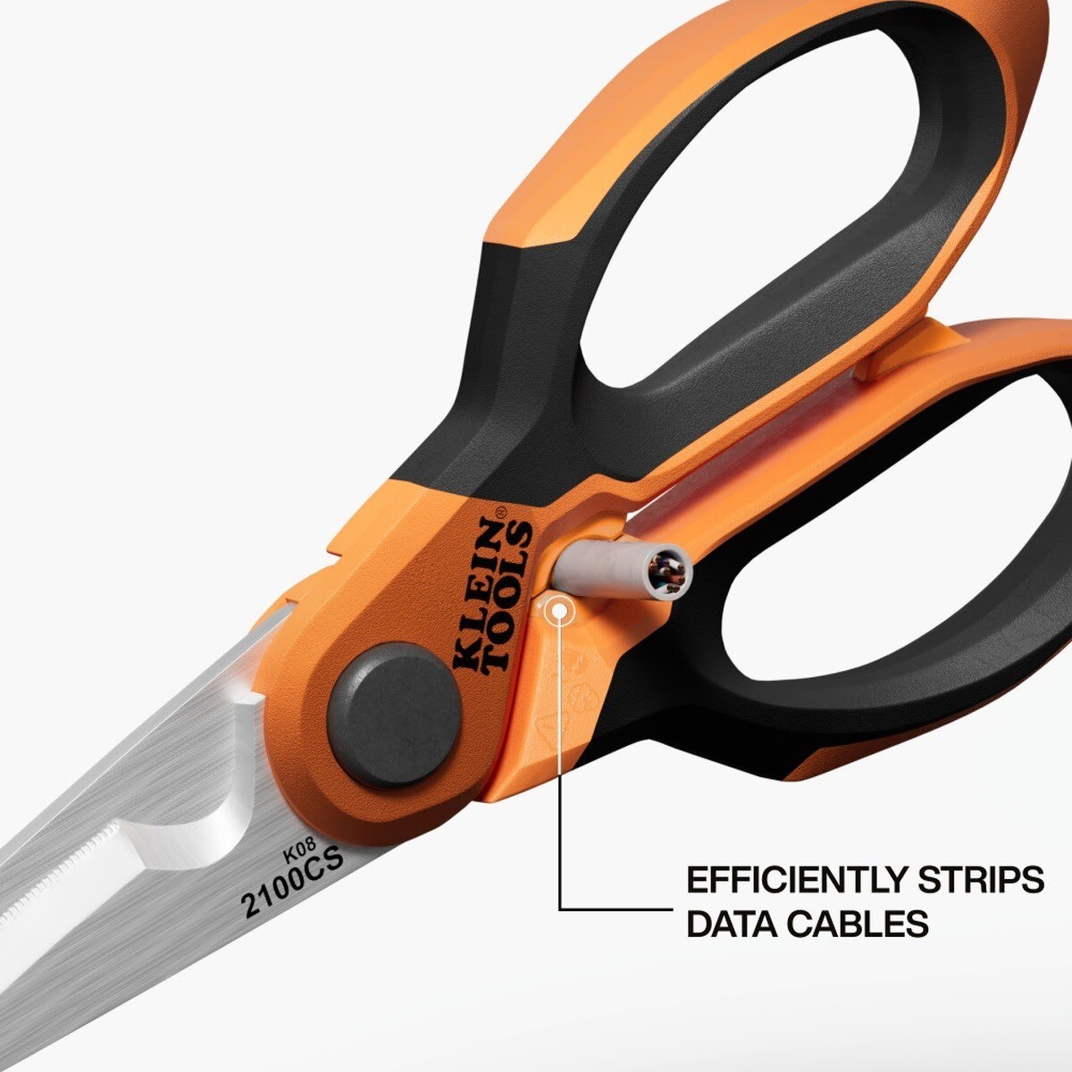 Klein 2100CS Long Reach Cable Stripping Electrician Scissors, 7-Inch - 5