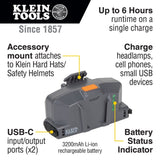Klein 29025 Modular Rechargeable Battery for Hard Hat Cooling Fan and USB-C Devices (USB-C Cable) - 2