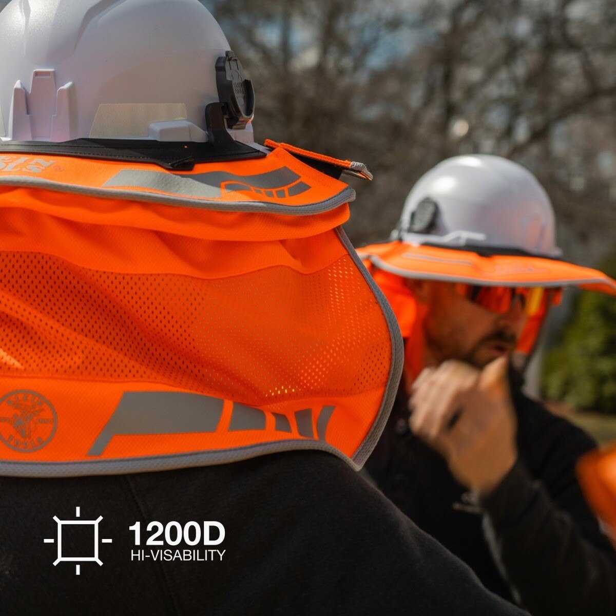 Klein 3010 Full Brim Sombrero for Hard Hats with Removable Neck Shade and UPF 50+ Protection - 4