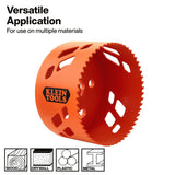 Klein 31025 3-1/2" Standard Bi-Metal Hole Saw for Wood Plastic and Metal - 3