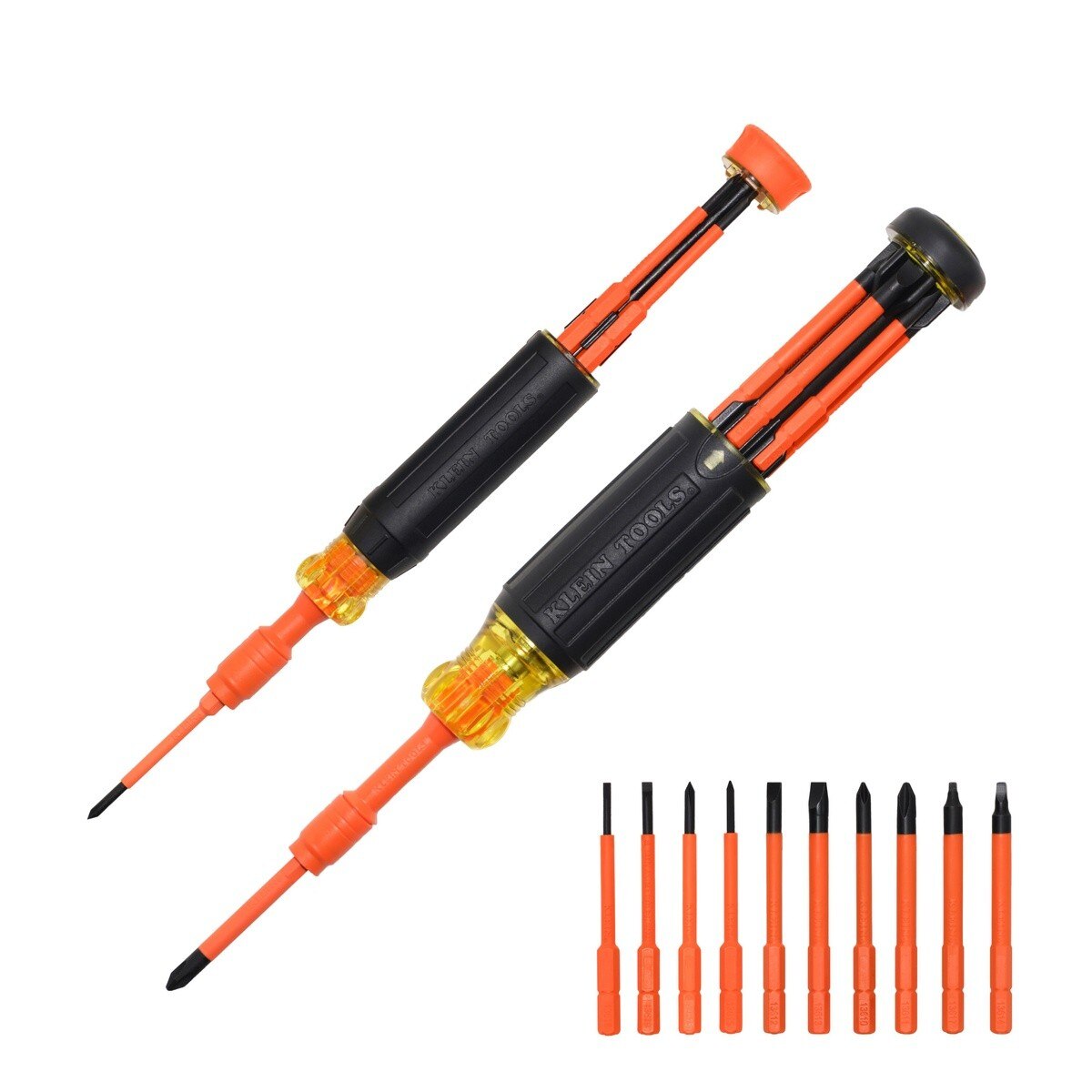 Klein 32310INS 10-in-2 Insulated Auto-Lock Screwdriver Set with 1000V ASTM F1505 Insulation (12 Piece Set)