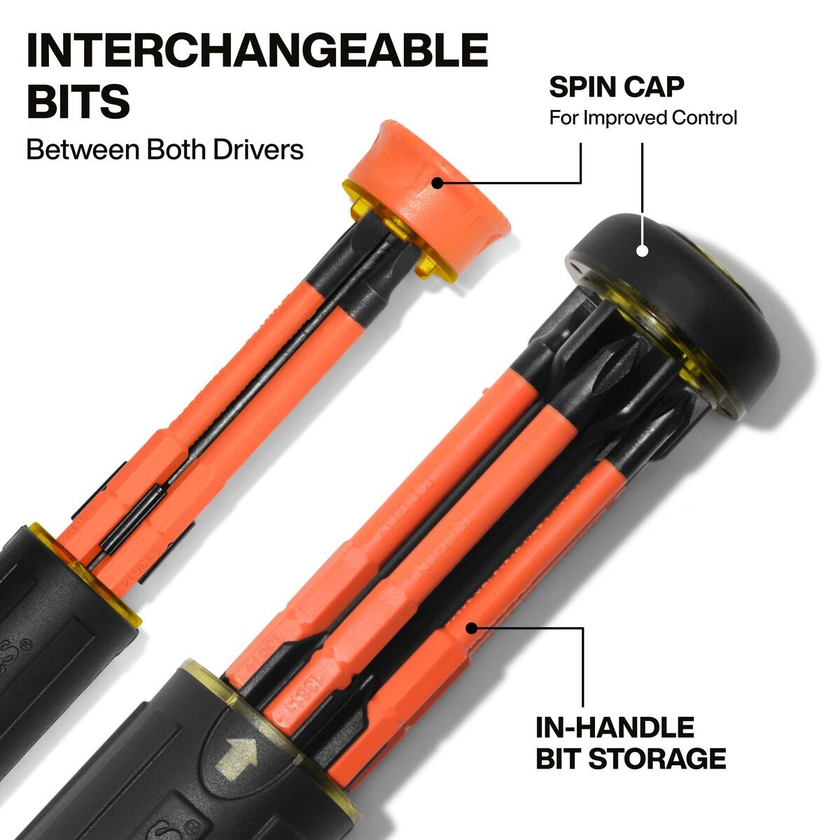 Klein 32310INS 10-in-2 Insulated Auto-Lock Screwdriver Set with 1000V ASTM F1505 Insulation (12 Piece Set) - 4