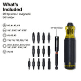 Klein 32317HD 27-in-1 Impact-Rated Multi-Bit Screwdriver with In-Handle Bit Storage (27 Piece) - 2