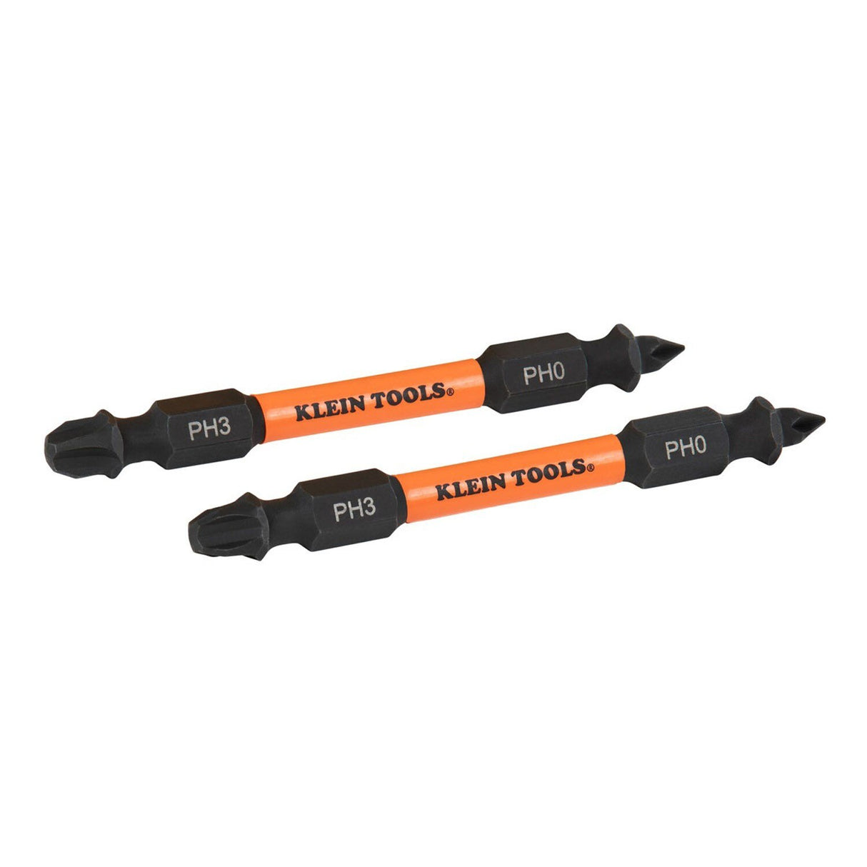 Klein 32491HD ProFlex Replacement #0 and #3 Phillips Impact-Rated Bits for Multi-Bit Drivers (2 Pack)