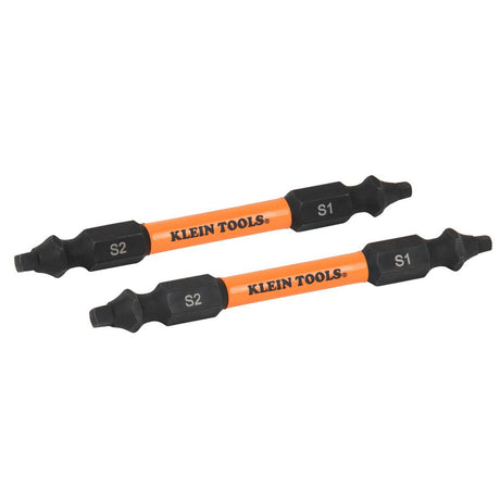 Klein 32494HD Replacement Bit ProFlex #1 Square and #2 Square for Multi-Bit Drivers (2 Pack)