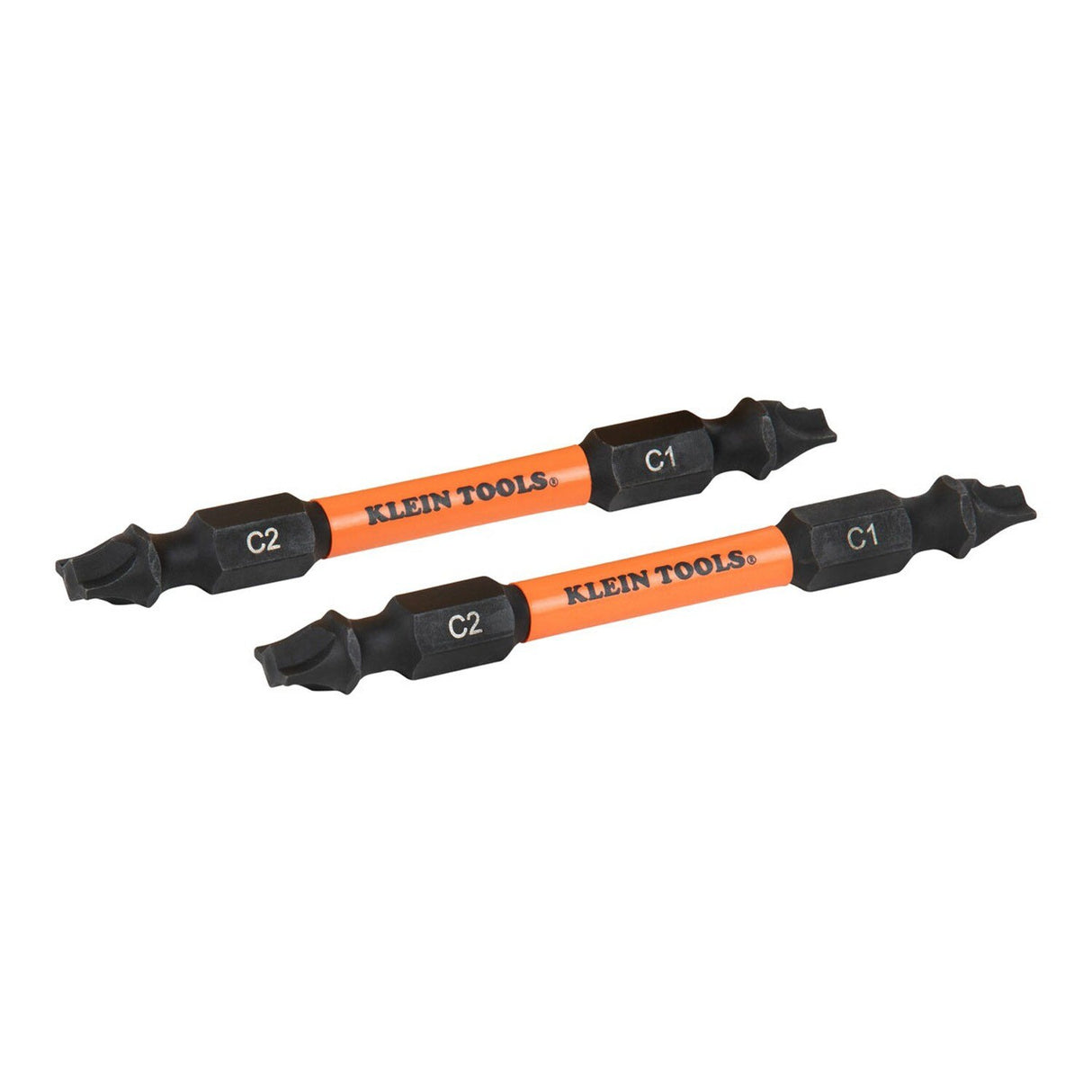 Klein 32497HD ProFlex Replacement #1 and #2 Combo Impact-Rated Bits for Multi-Bit Drivers (2 Pack)