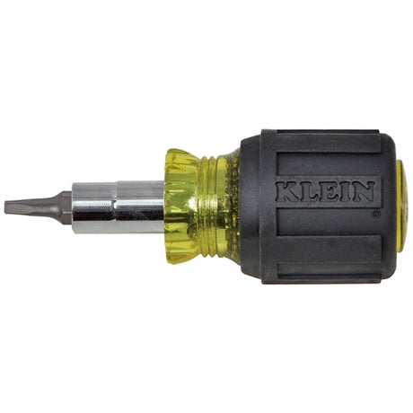 Klein Tools 32562 Multi-Bit Screwdriver / Nut Driver, 6-in-1, Stubby, Ph, Sl, Sq Bits