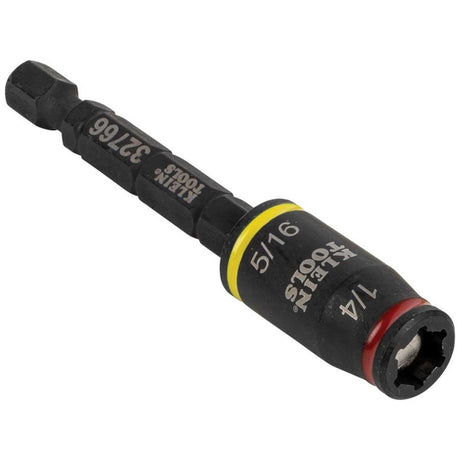 Klein 32766 3-in-1 Impact Flip Socket, 1/4 Inch, 5/16 Inch, 3 Inch Length