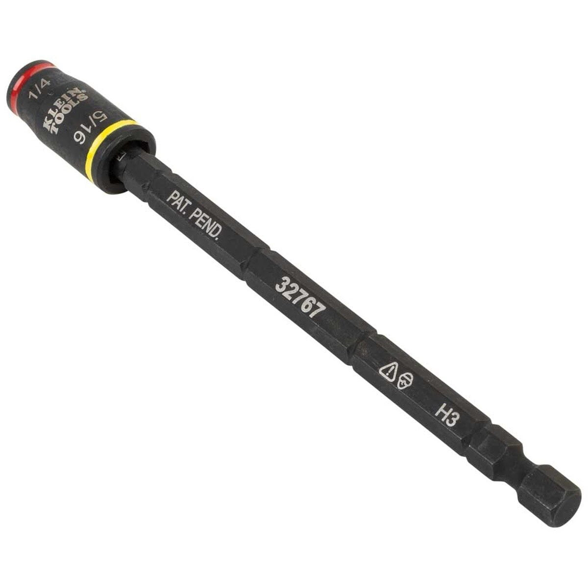 Klein 32767 3-in-1 Impact Flip Socket, 1/4 Inch and 5/16 Inch, 5 Inch Length - 4