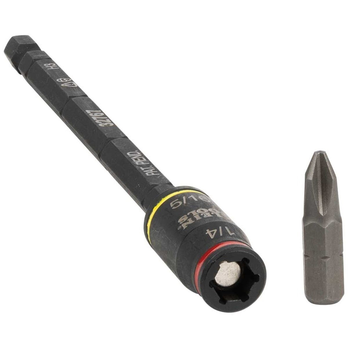 Klein 32767 3-in-1 Impact Flip Socket, 1/4 Inch and 5/16 Inch, 5 Inch Length - 5