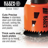 Klein 32905 Electrician's Hole Saw Kit with Arbor 3-Piece - 7