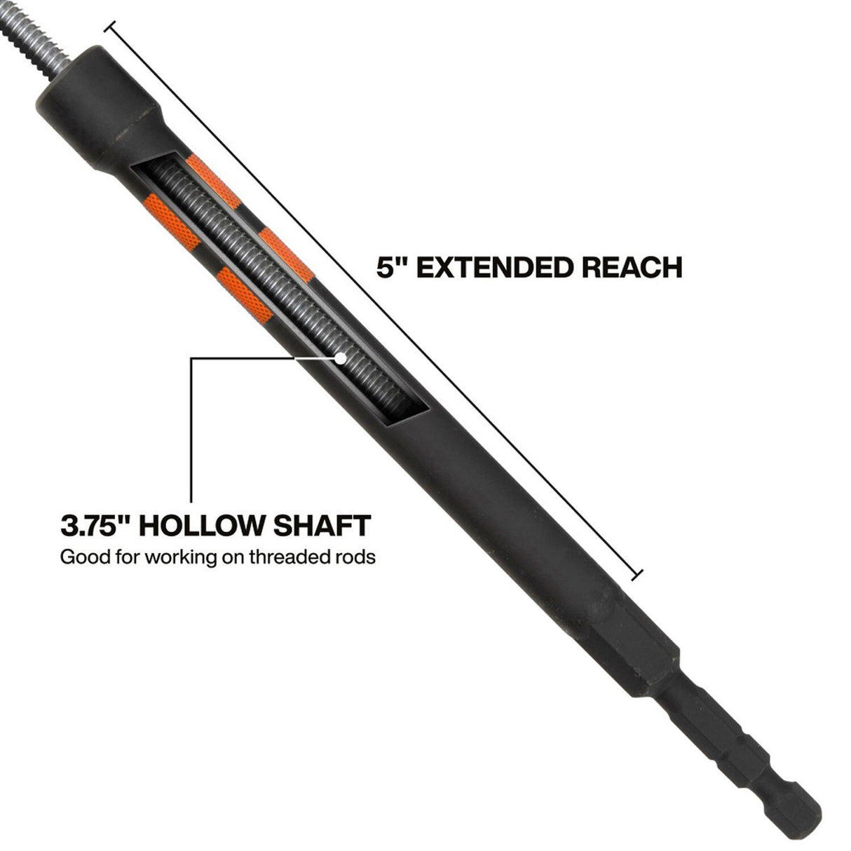 Klein 32940 Magnetic Hollow Color-Coded Power Nut Drivers Set for Impact Drivers (6 Piece) - 4